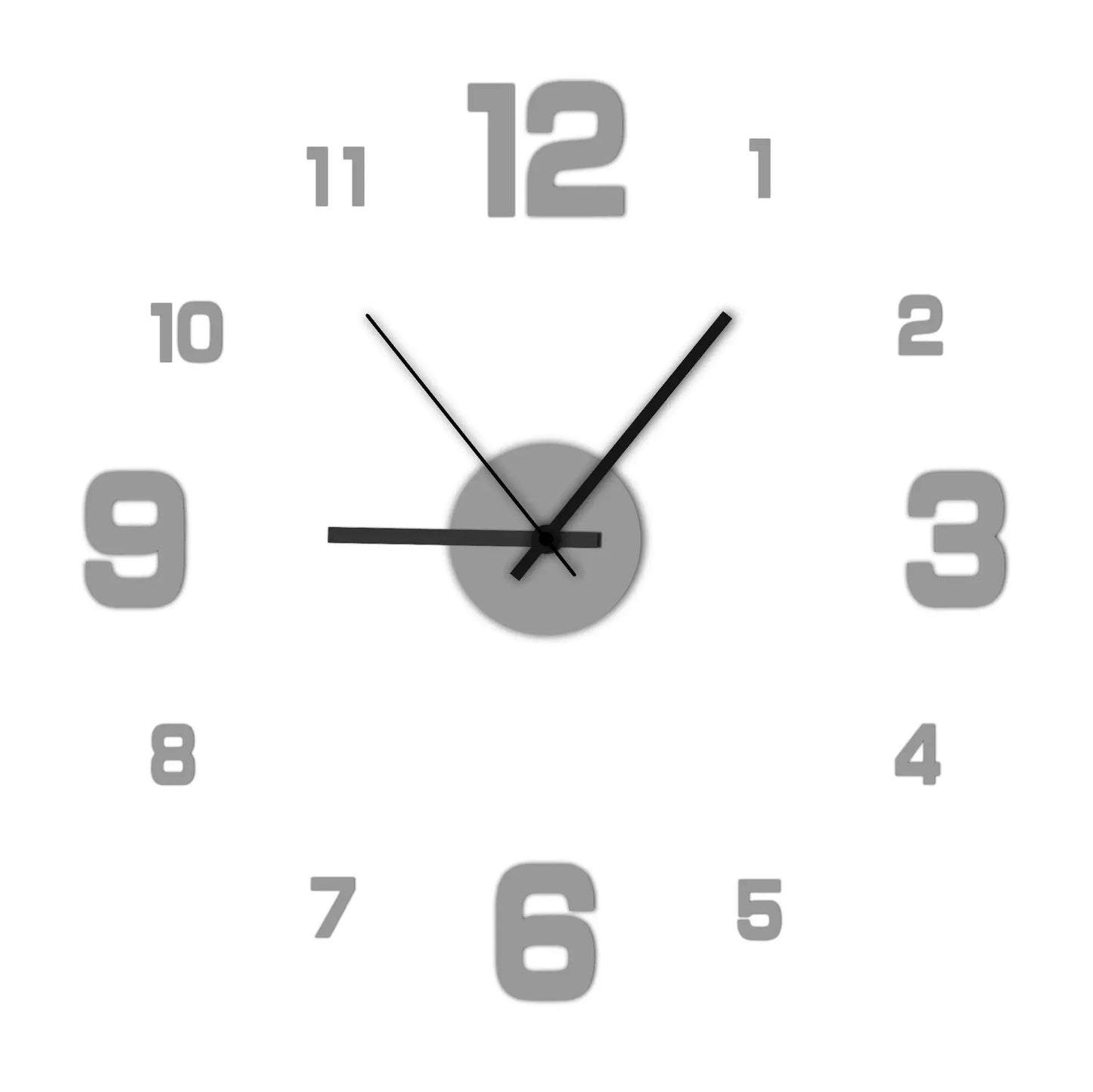 Creative Frameless DIY Wall Clock Decal Silent Living Room Decor