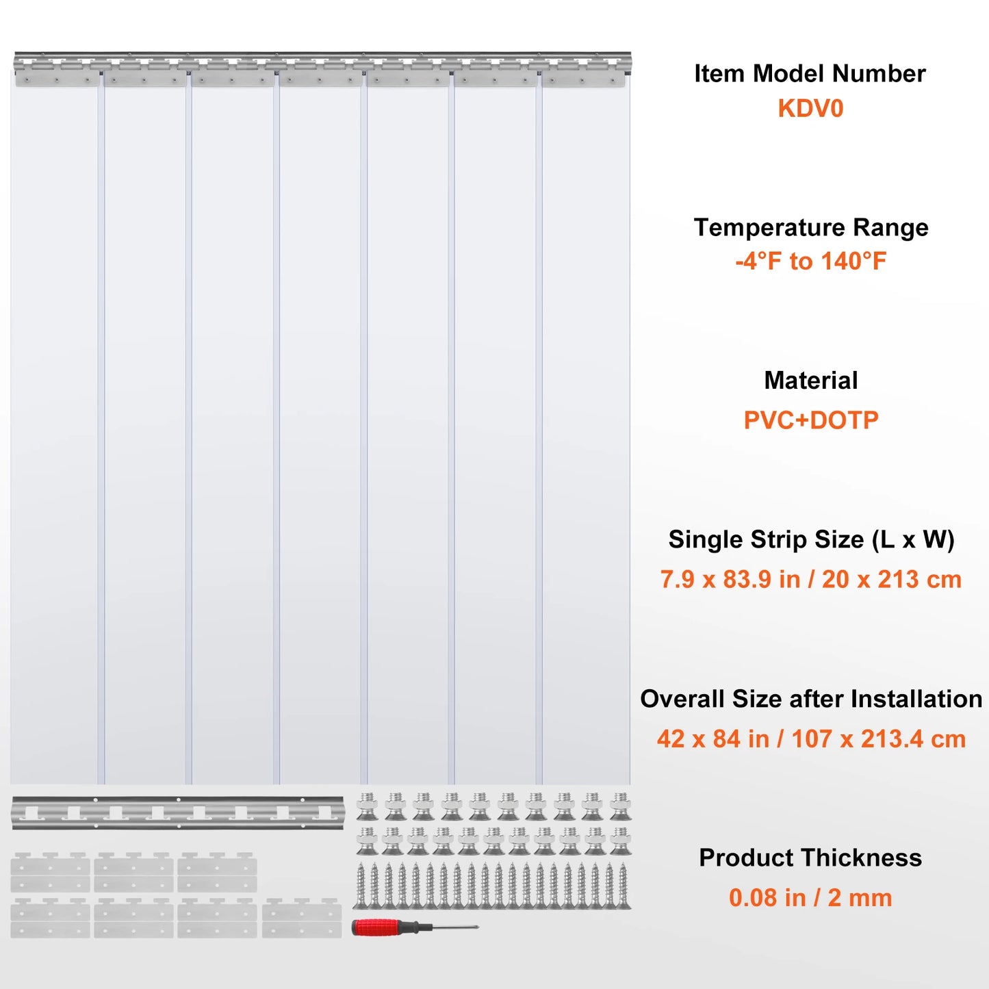 SucceBuy Clear Vision PVC Strip Door Curtain For Walk In