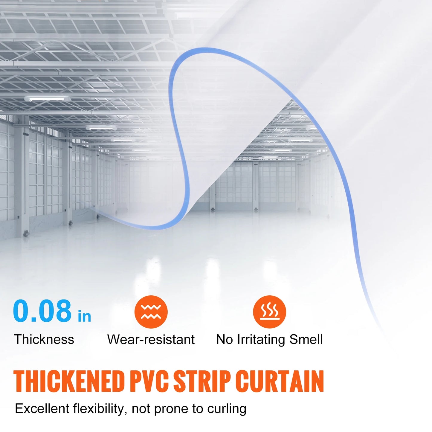 SucceBuy Clear Vision PVC Strip Door Curtain For Walk In