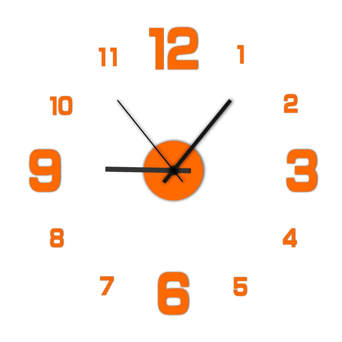 Creative Frameless DIY Wall Clock Decal Silent Living Room Decor