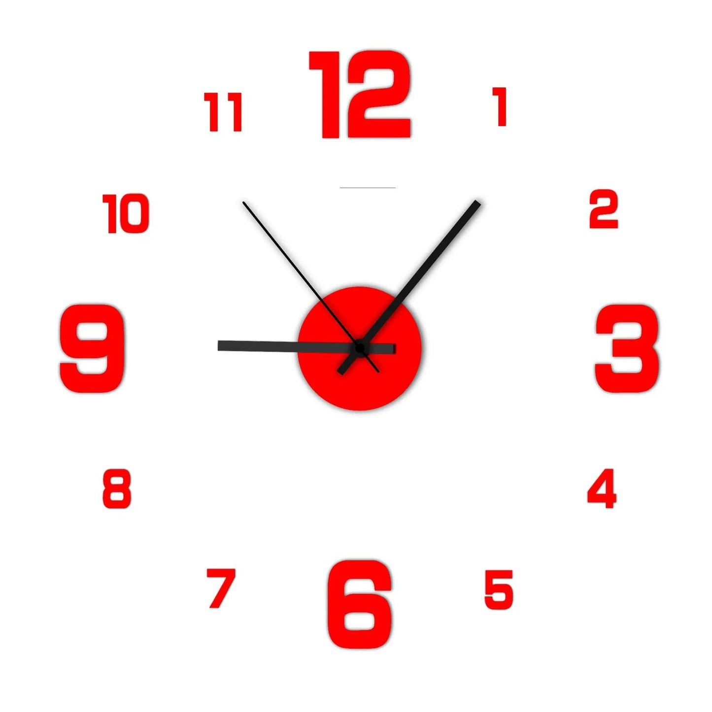 Creative Frameless DIY Wall Clock Decal Silent Living Room Decor